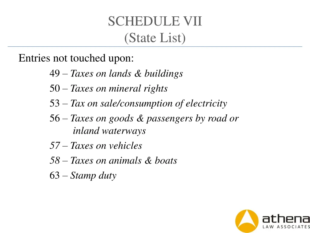 schedule vii state list 2