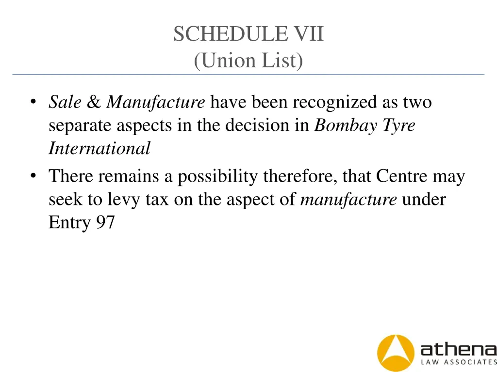 schedule vii union list 1