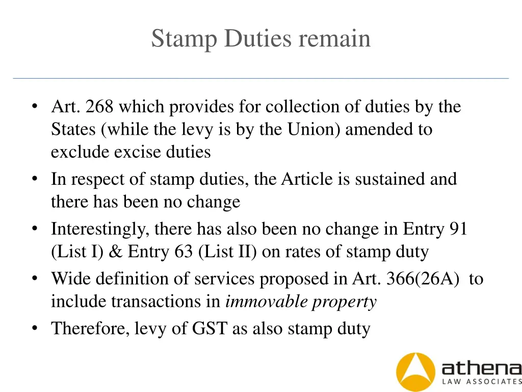 stamp duties remain