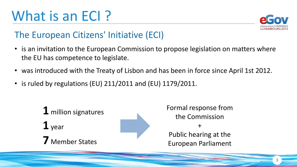 what is an eci