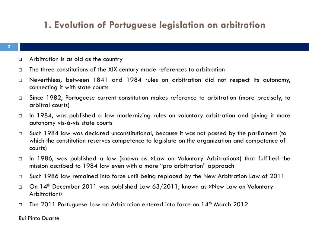 1 evolution of portuguese legislation