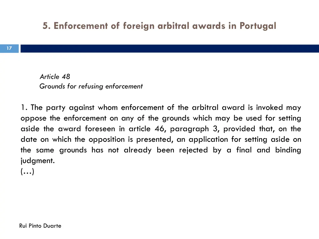 5 enforcement of foreign arbitral awards 2