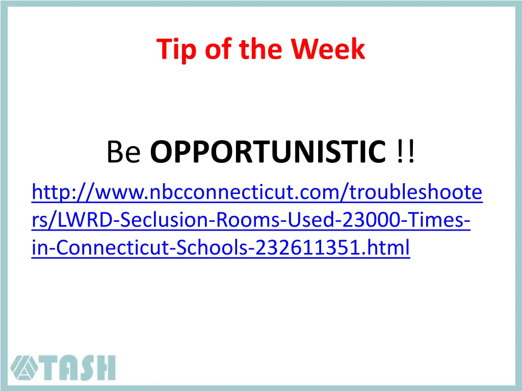 tip of the week