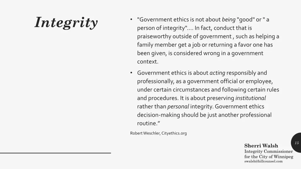 integrity