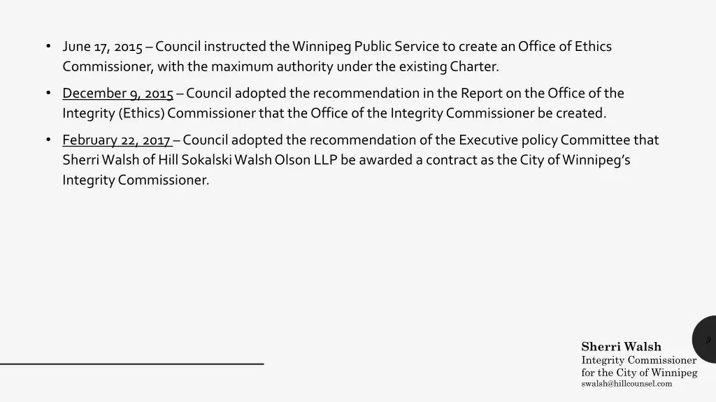 june 17 2015 council instructed the winnipeg