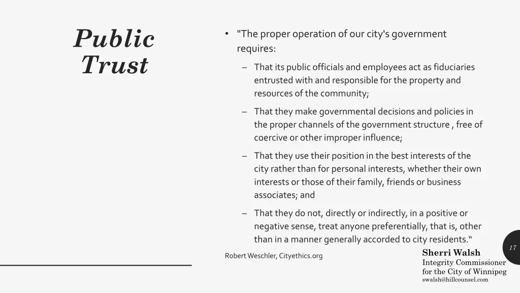 public trust