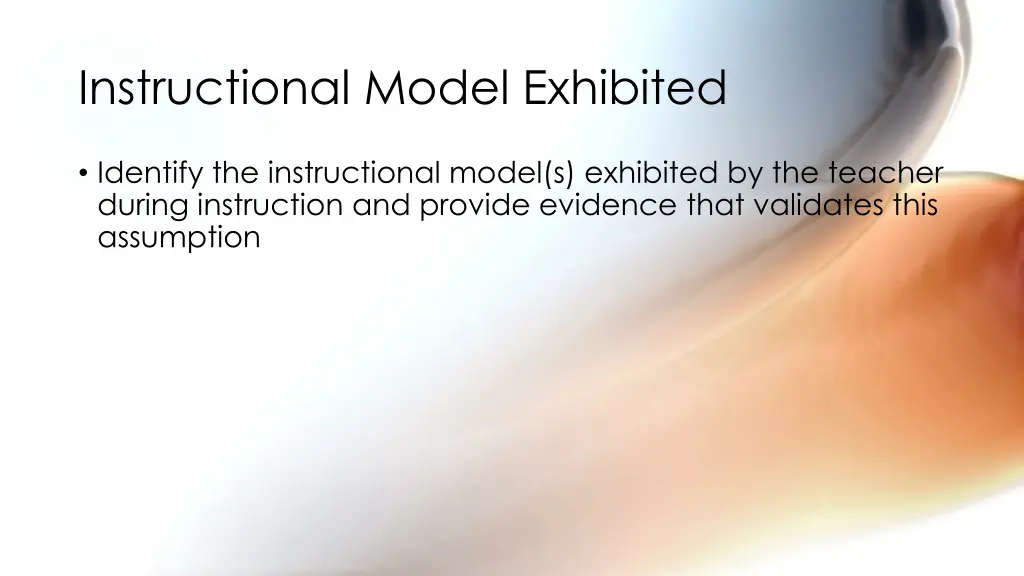 instructional model exhibited