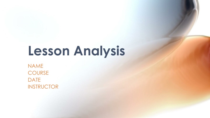 lesson analysis