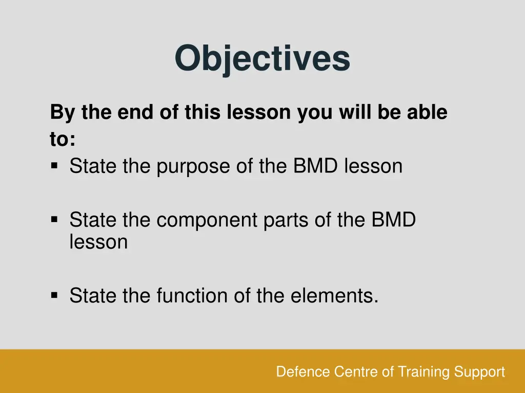 objectives