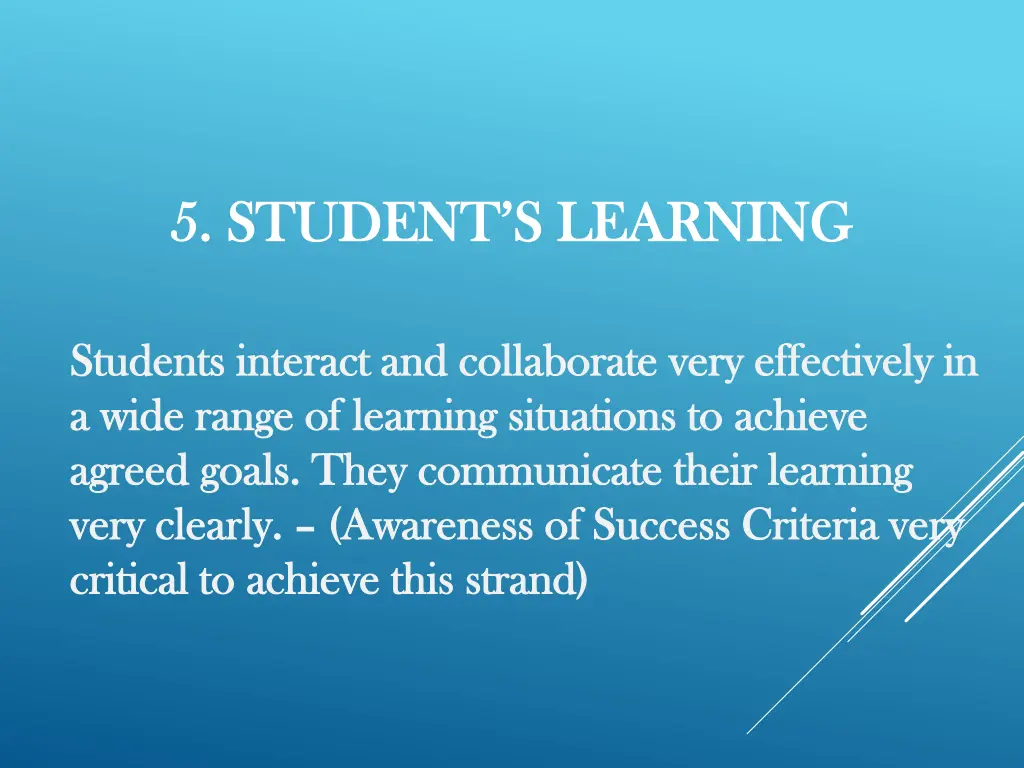 5 student s learning 5 student s learning