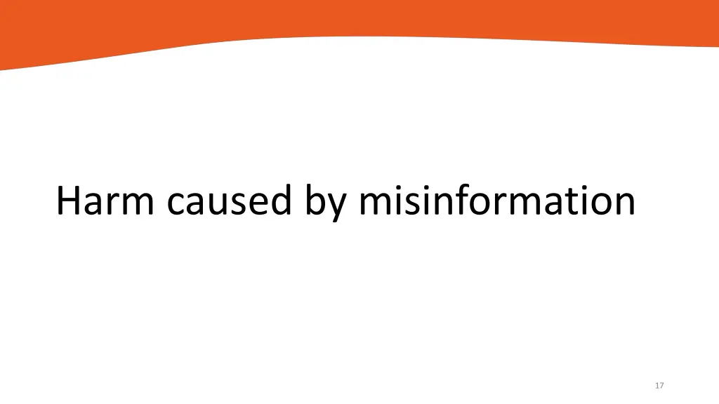 harm caused by misinformation