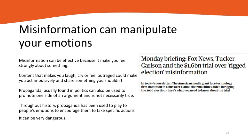 misinformation can manipulate your emotions