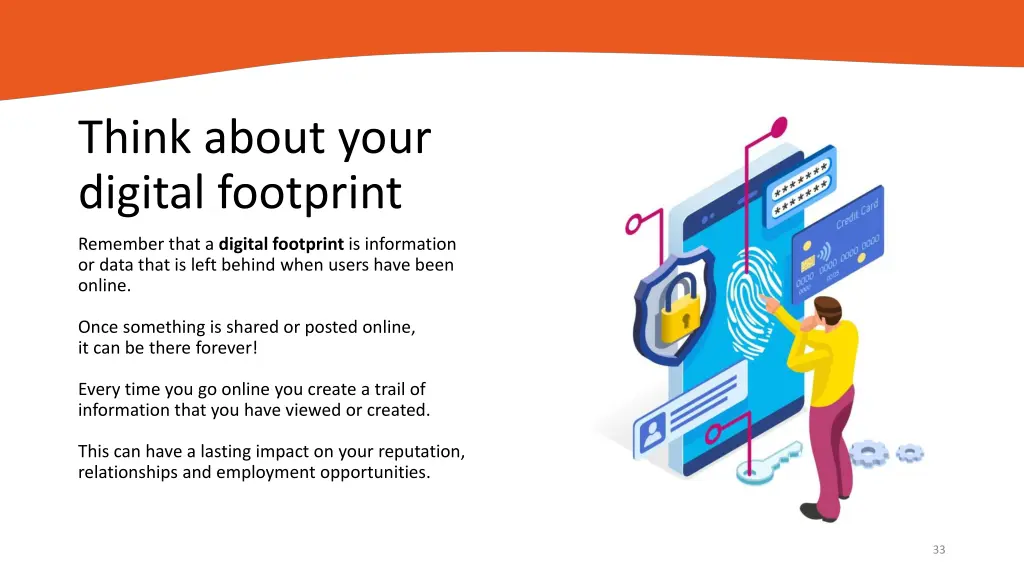 think about your digital footprint