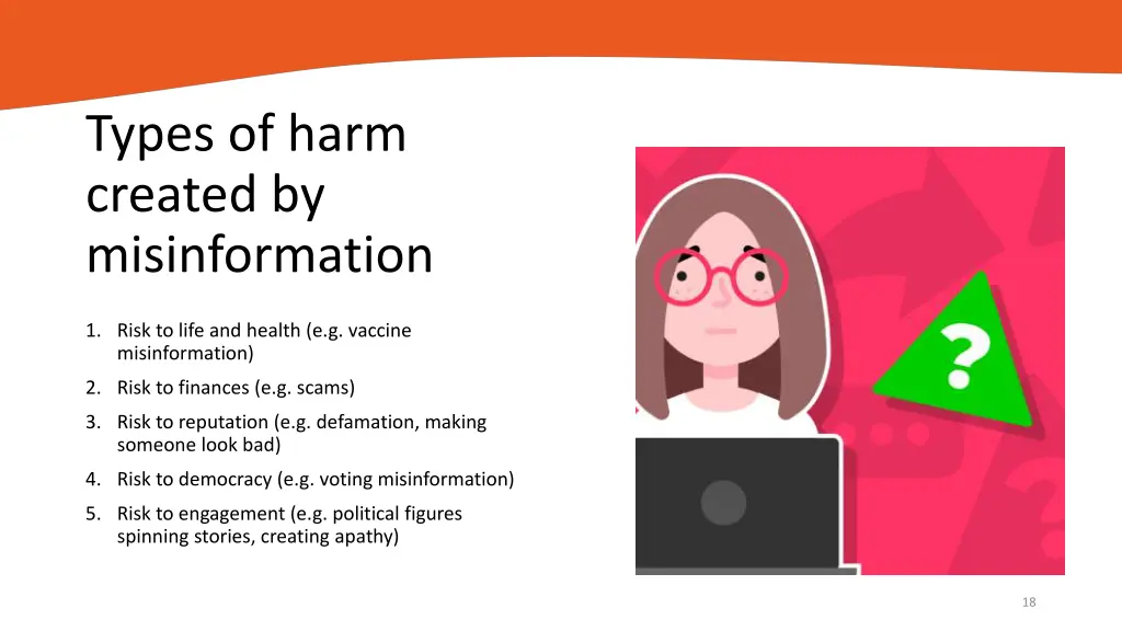 types of harm created by misinformation