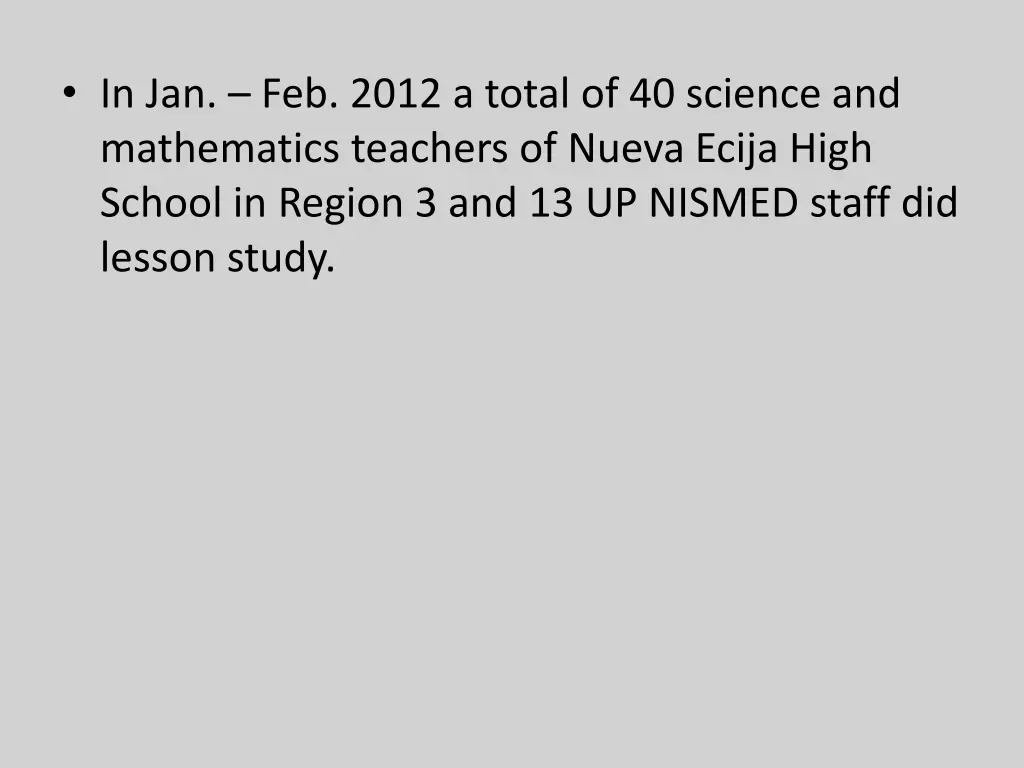 in jan feb 2012 a total of 40 science