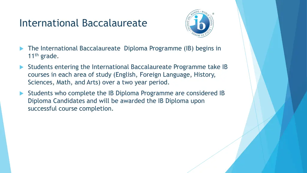 international baccalaureate