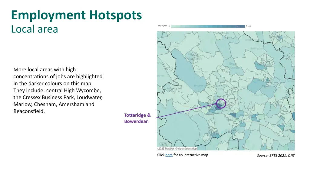 employment hotspots local area