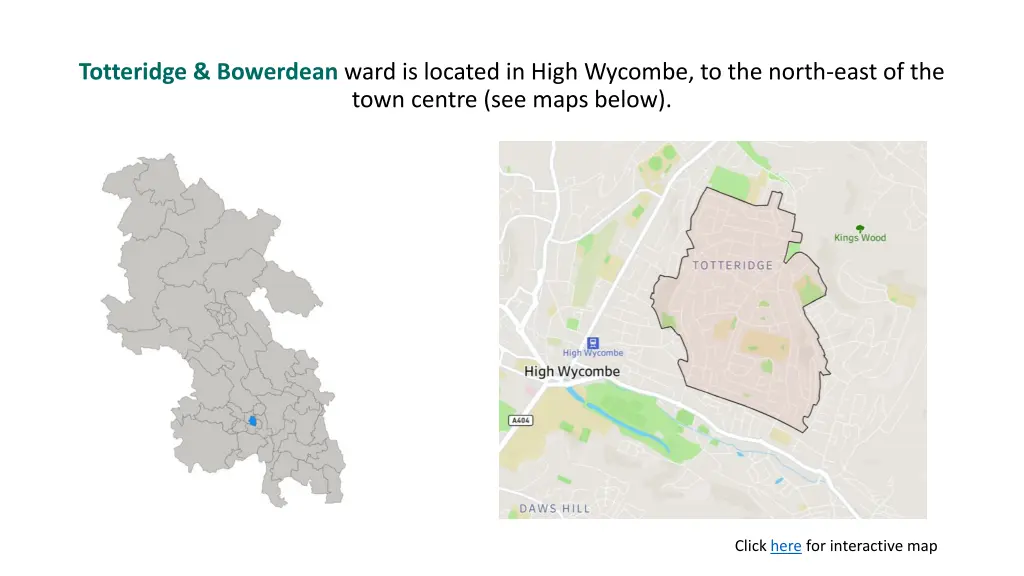 totteridge bowerdean ward is located in high