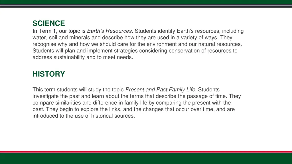 science in term 1 our topic is earth s resources