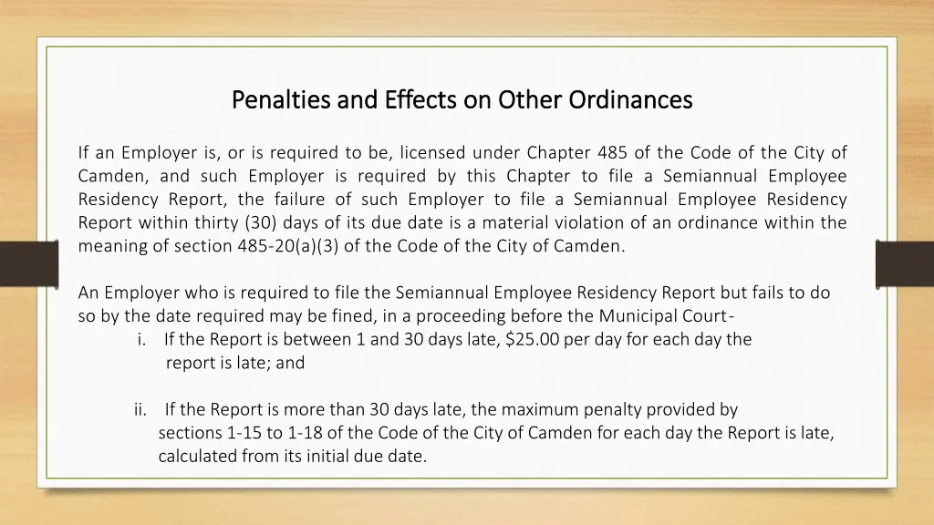 penalties and effects on other ordinances