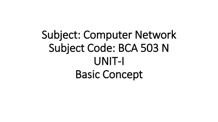 subject computer network subject computer network