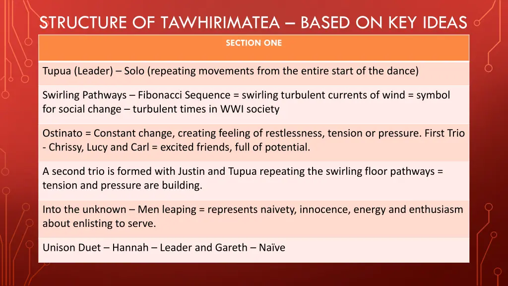 structure of tawhirimatea based on key ideas