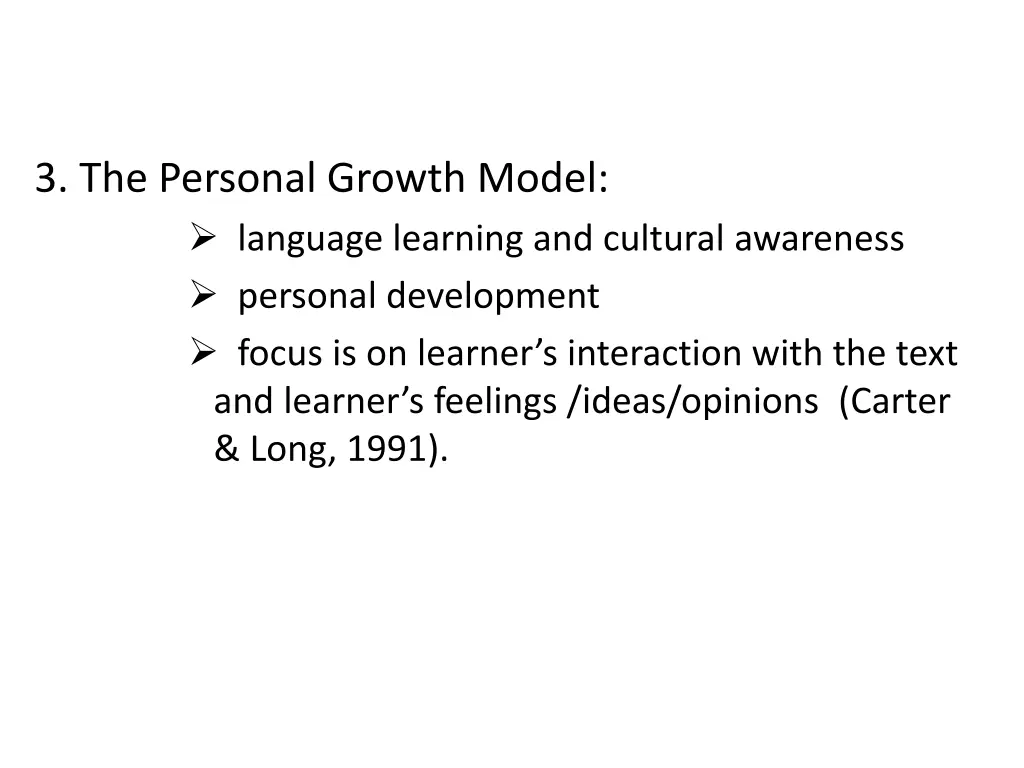 3 the personal growth model language learning