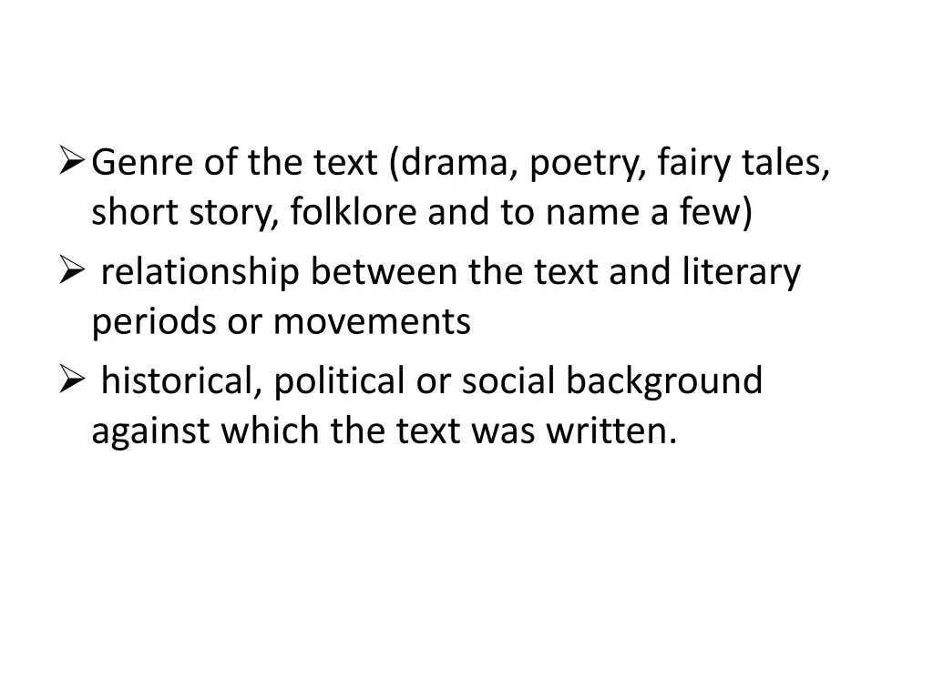 genre of the text drama poetry fairy tales short