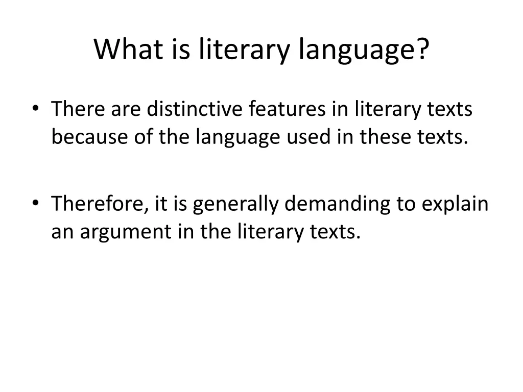 what is literary language