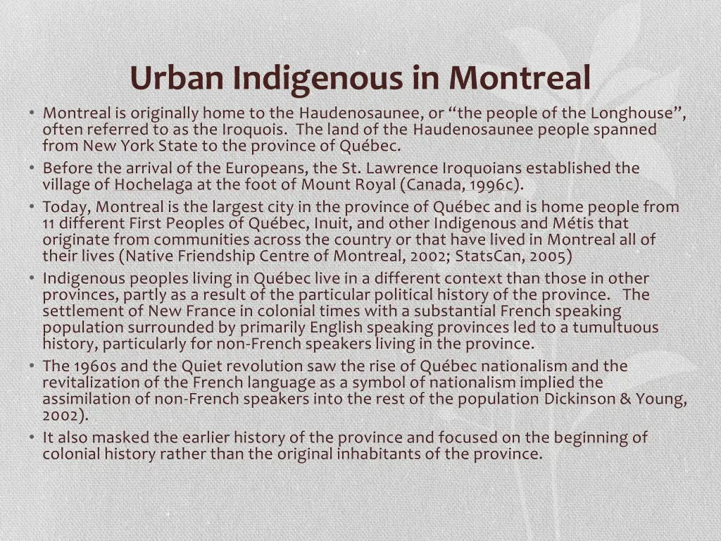 urban indigenous in montreal montreal