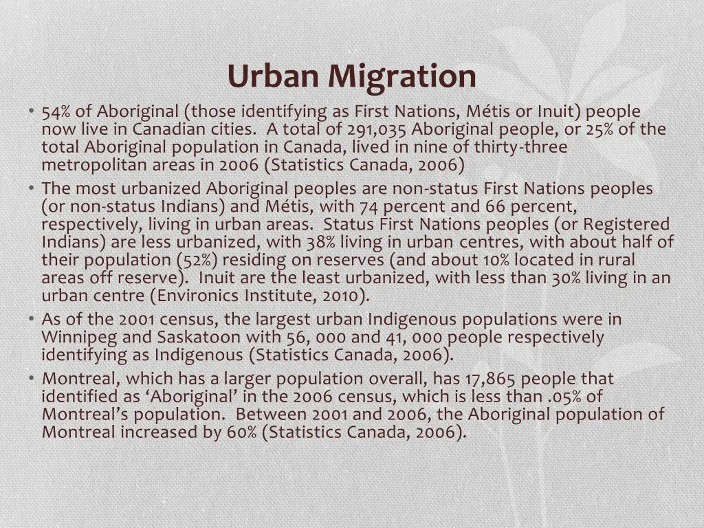 urban migration