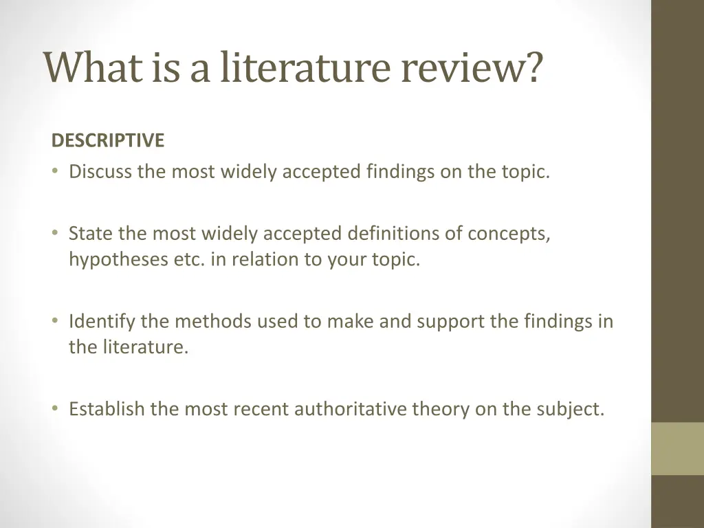 what is a literature review 1