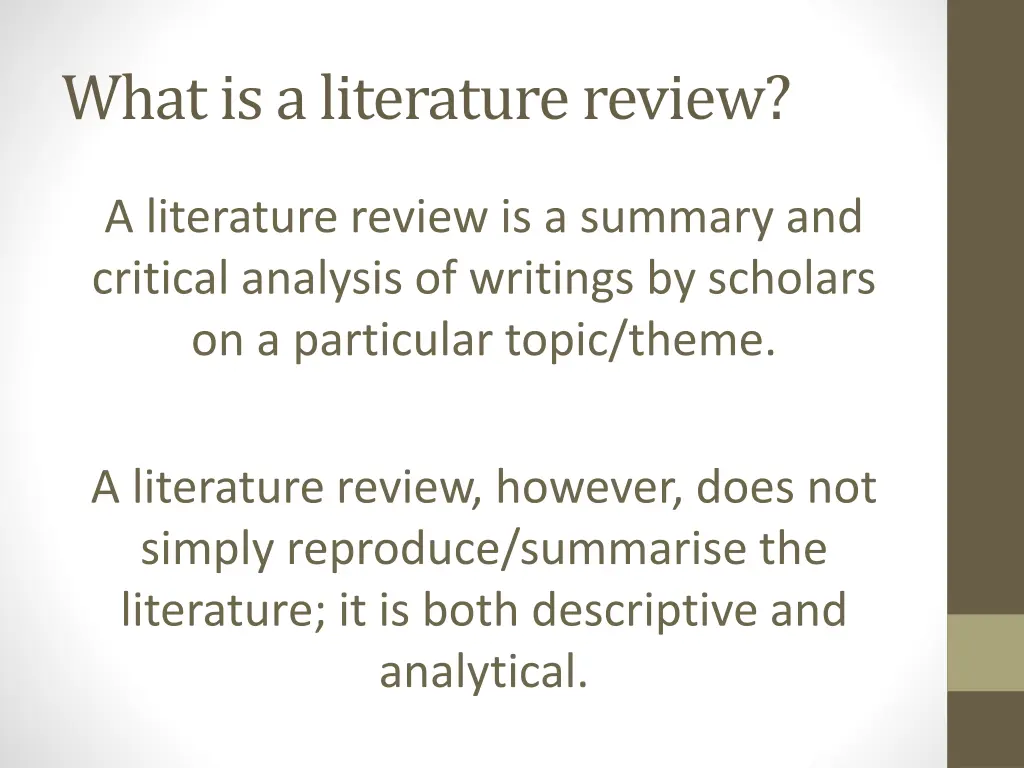 what is a literature review