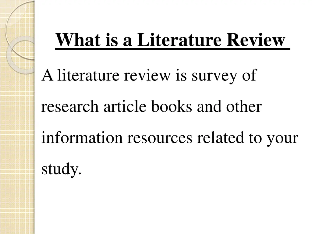 what is a literature review