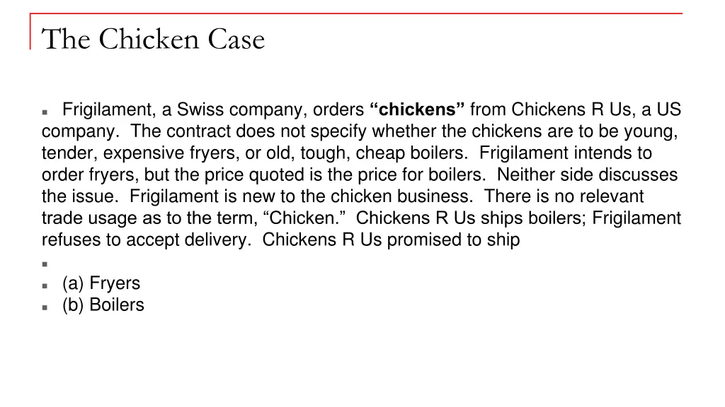 the chicken case