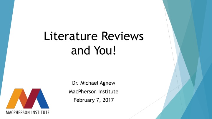 literature reviews and you