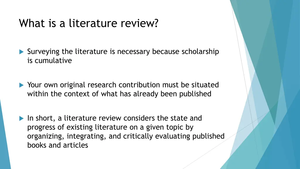 what is a literature review