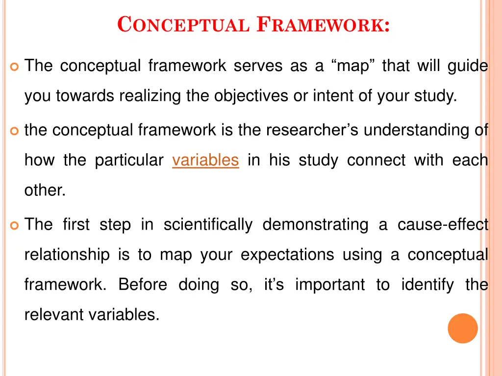 c onceptual f ramework