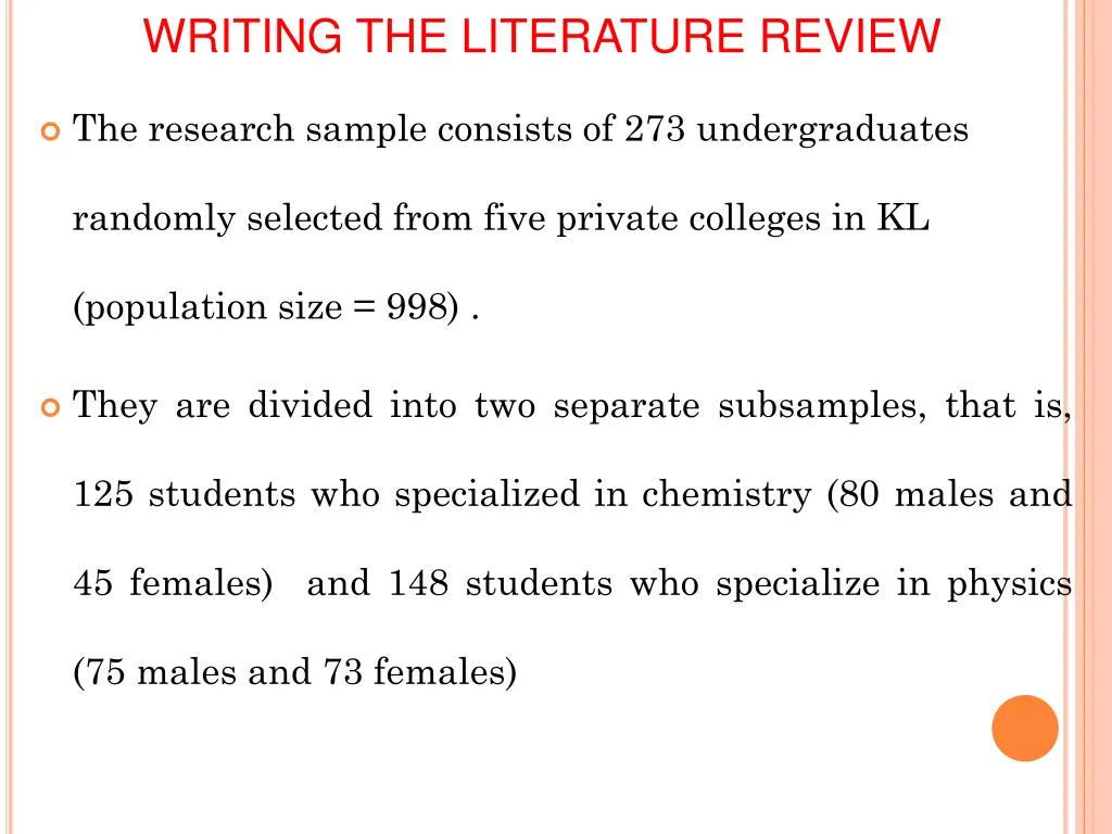 writing the literature review