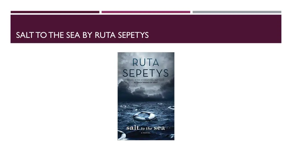 salt to the sea by ruta sepetys