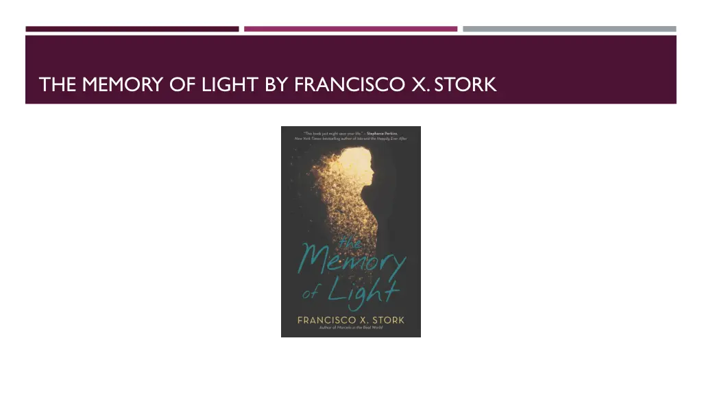 the memory of light by francisco x stork