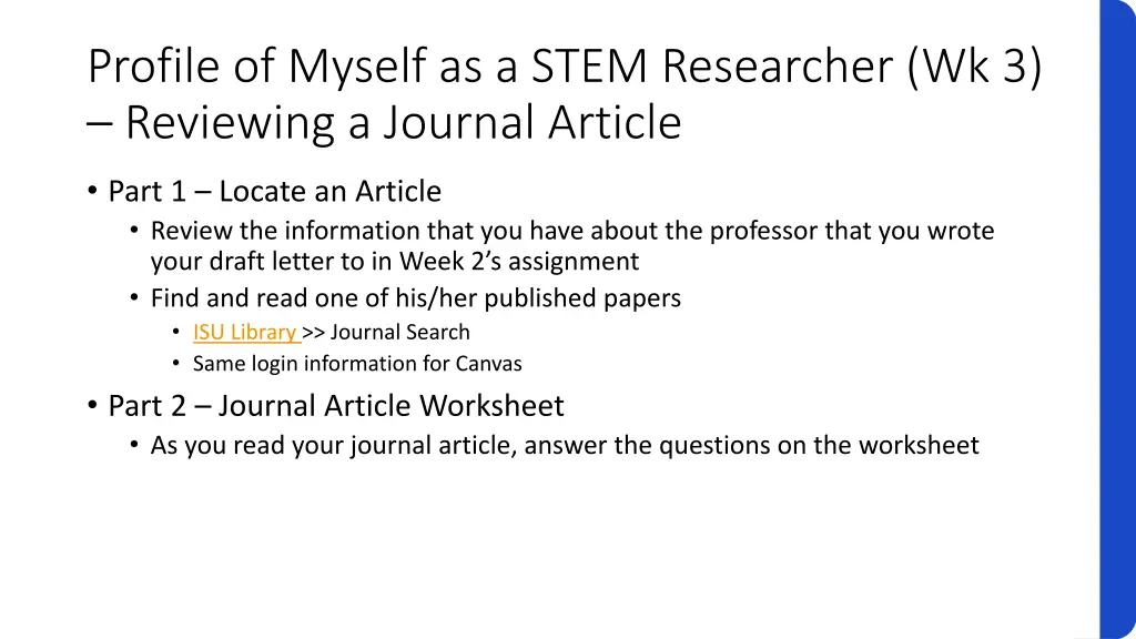 profile of myself as a stem researcher