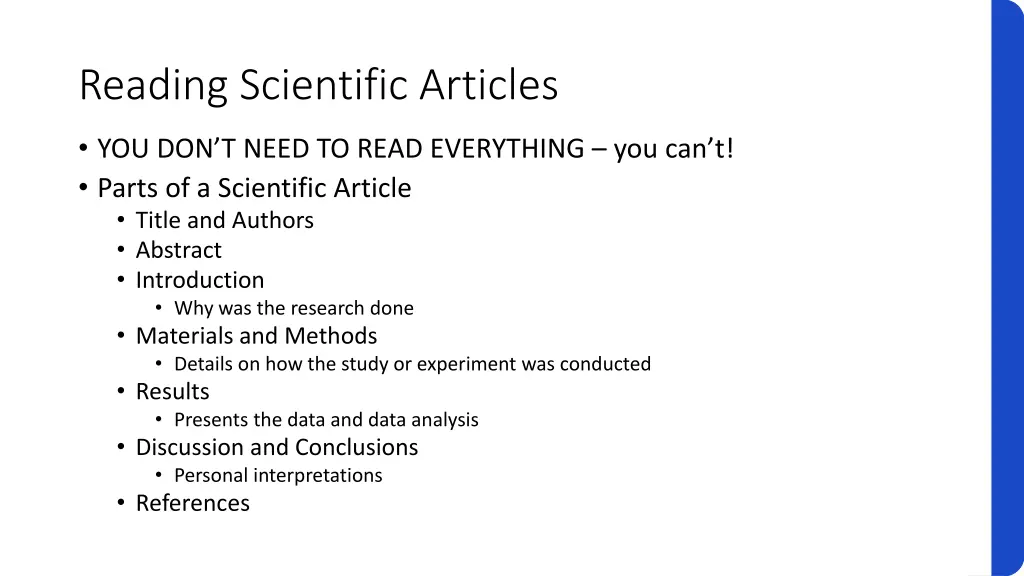 reading scientific articles