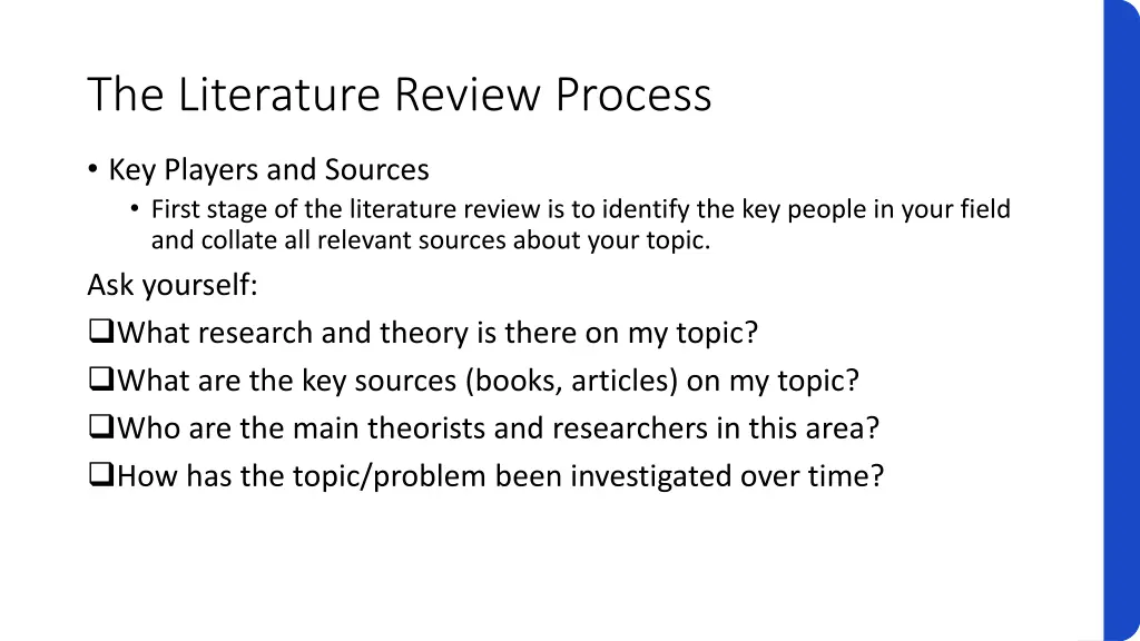 the literature review process