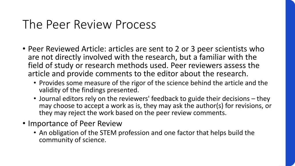 the peer review process