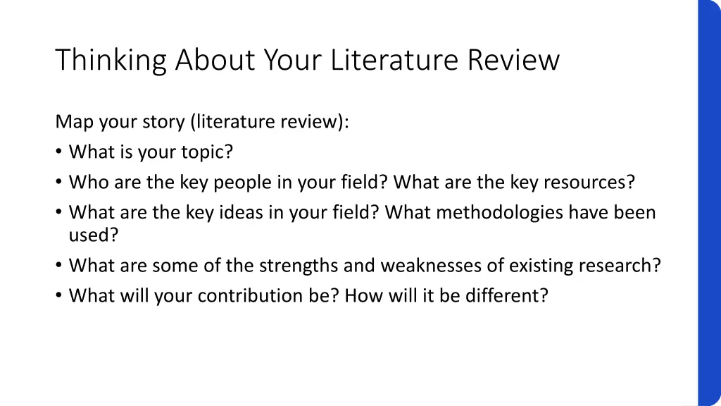 thinking about your literature review