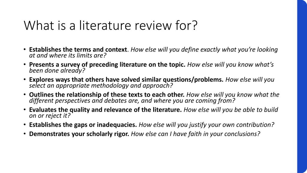 what is a literature review for