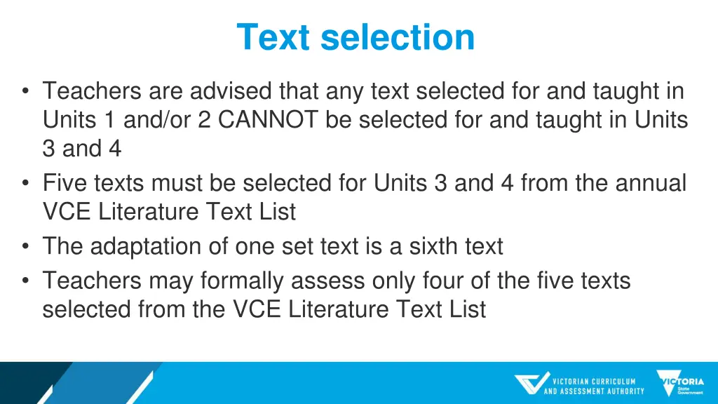 text selection