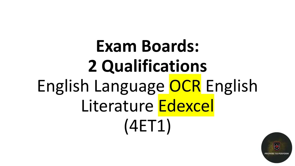 exam boards 2 qualifications english language