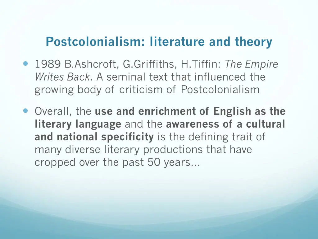 postcolonialism literature and theory